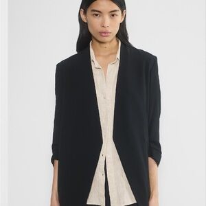 Aritzia Babaton Power Blazer - Mirror Crepe Black